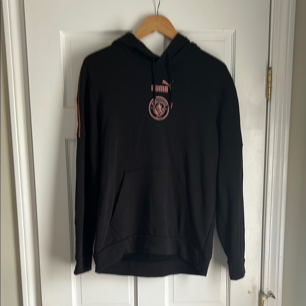 Manchester City Hoodie Puma Black Hoodie Mens Medium